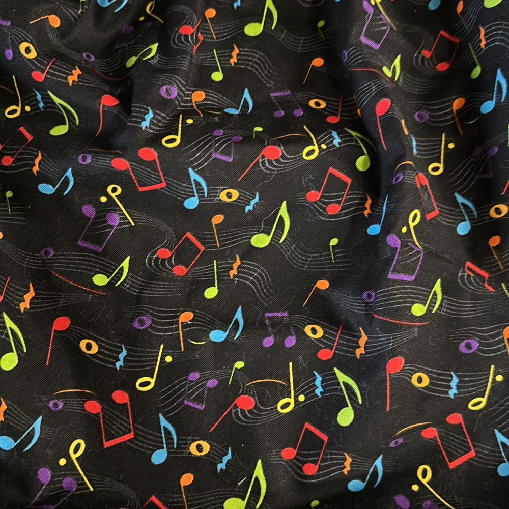 Handmade Drawstring Bag - Music Notes - Picture 3 of 5